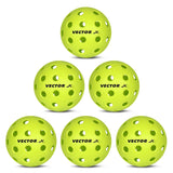 Vector X Pickleball-Softer Feel Recreational & Club Play Pickleball for Tournament and Competition, Perfectly Balanced, High Bounce True Flight, Ideal for All Skill Levels (Pack of 6)