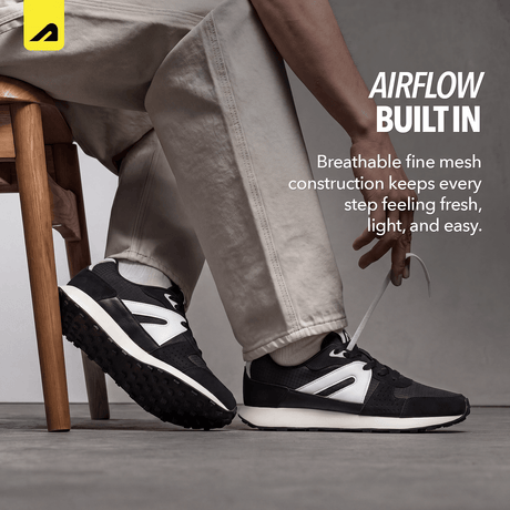 Ryder Shoes for Men - Black White | Boldfit