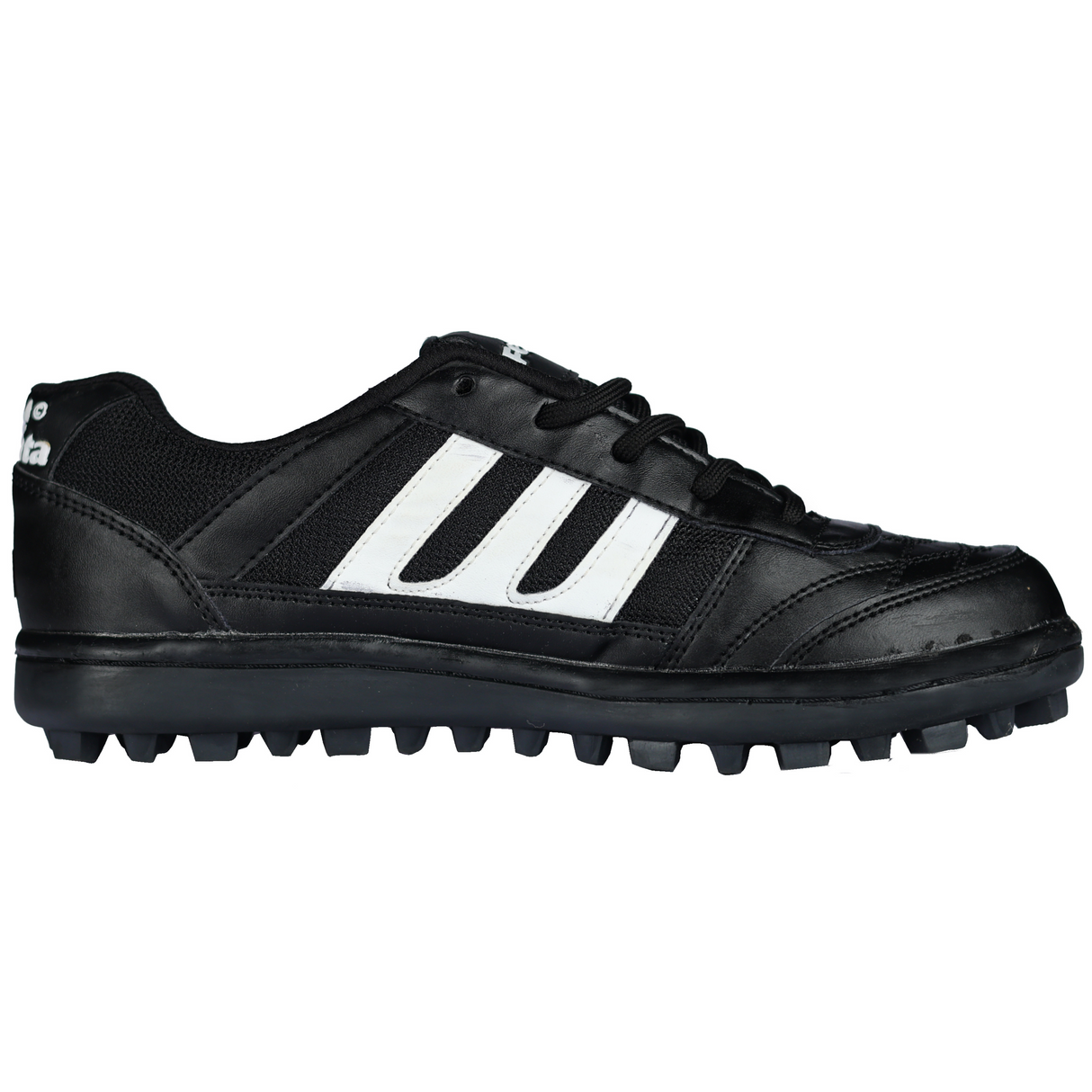 Fenta FLAME: Black PU Work Shoe with Enhanced Grip Rubber Sole