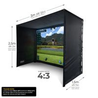 SimSpace Golf Enclosure - Platinum White Screen (3 x 2.5 x 1.5 Mtr)