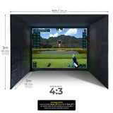 SimSpace Golf Enclosure - Platinum White Screen (4 x 3 x 3 Mtr)