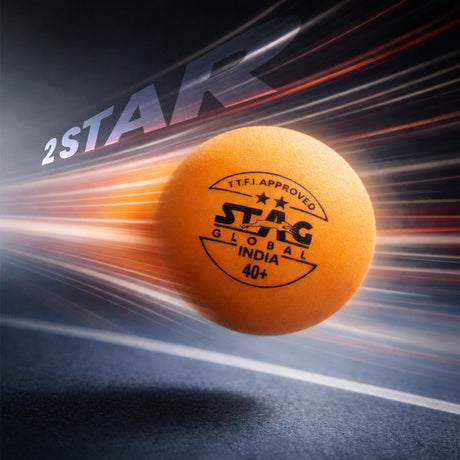 STAG GLOBAL 2 Star Plastic Table Tennis Ball Orange Available Pack Of 12 ,30, 72, 90