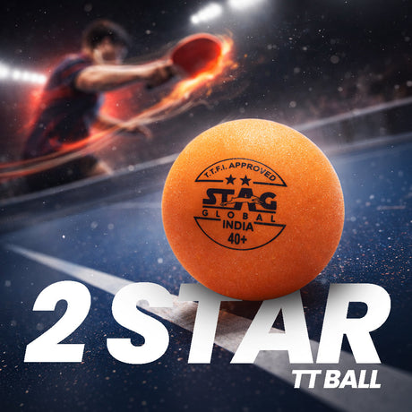 STAG GLOBAL 2 Star Plastic Table Tennis Ball Orange Available Pack Of 12 ,30, 72, 90