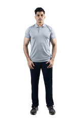 JACQUARD POLO T-SHIRT Grey