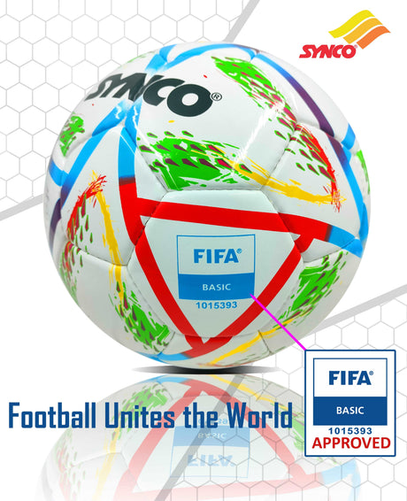 Synco FIFA Approved Football | Professional Football for Matches | Water Resistant | Size- 5