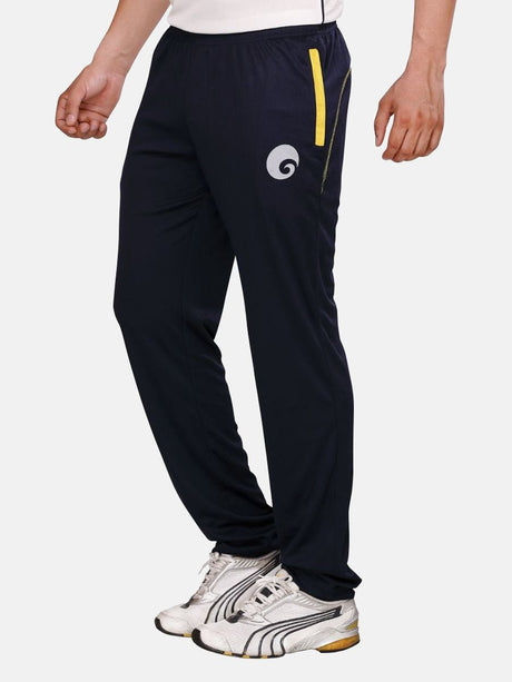 Omtex Royal Track Pants - 06 For Men - Navy Blue/Yellow | Omtex
