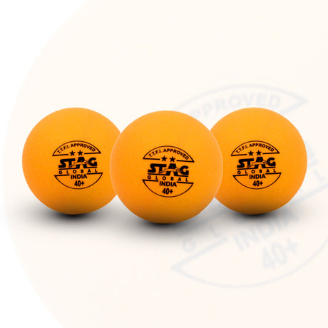 STAG GLOBAL 2 Star Plastic Table Tennis Ball Orange Available Pack Of 12 ,30, 72, 90