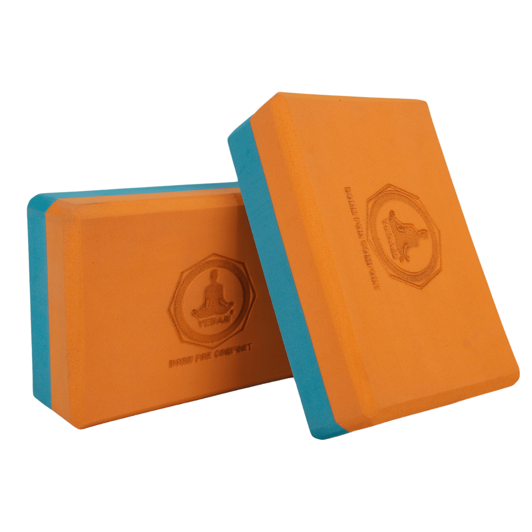 Vedam Yoga Block (orange/aqua)