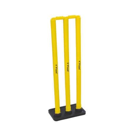CRICKET PLASTIC STUMP SET WITH RUBBER BASE