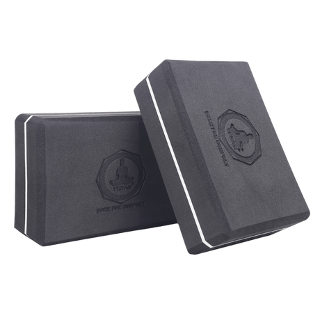 Vedam Yoga Block Set of 2 (Black) | Industrial