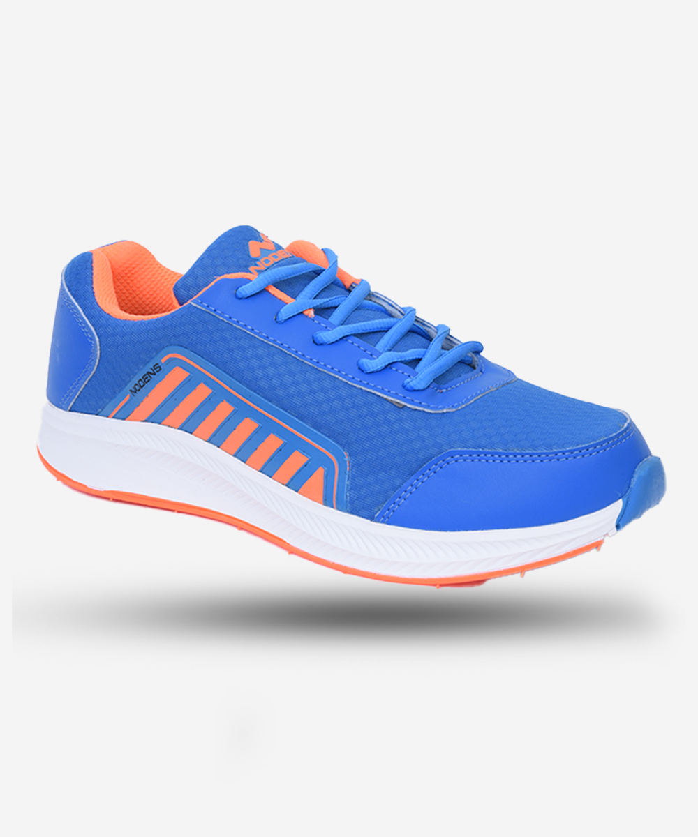 Blue marathon shoes