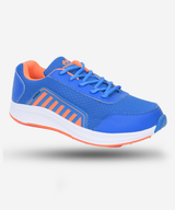 Blue marathon shoes