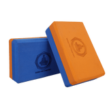 Vedam Yoga Block Set of 2  (Blue/orange)