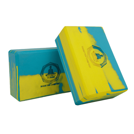 Vedam Yoga Block Set of 2 (Multi) | Industrial