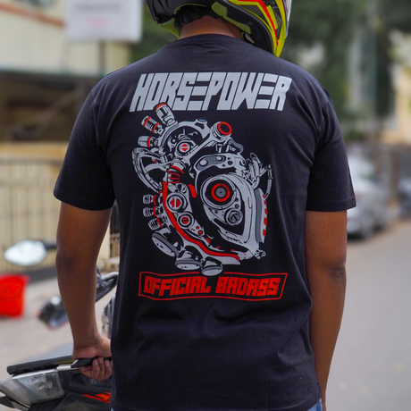 Offical Bad Ass - Round Neck T-Shirt - Black | 100kmph