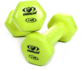 COUGAR Vinyl Hexa dumbbells, Vinyl coated hex shape dumbbells, Dumbbell set for Fitness, Strength Training & Home Gym Exercise 1 Pair 