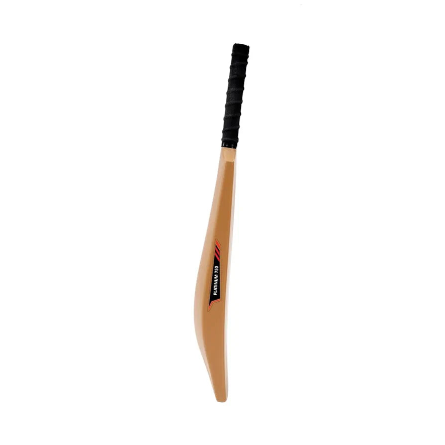 COUGAR Platinum‑750 Plastic Cricket Bat | 33.5" Standard Size | 500 g Weight, Durable PVC Blade | Rubber Grip, Plastic Handle, Brown | Ages 13+ Teens & Adults | Practice & Training