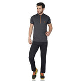 Vector X Mens Gym Fitness Body Fit Ban-collar T-shirt Jersey