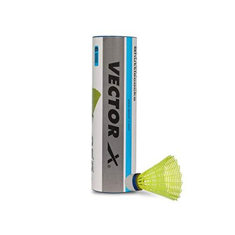 VECTOR X SC-250 Nylon Shuttle - Green (Medium, 77, Pack of 6)