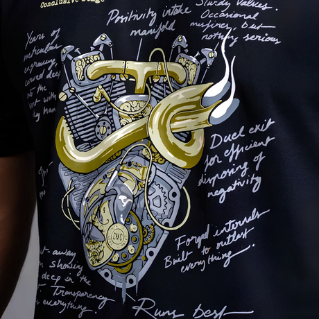 Metal Hearted - T-Shirt - Black | 100kmph