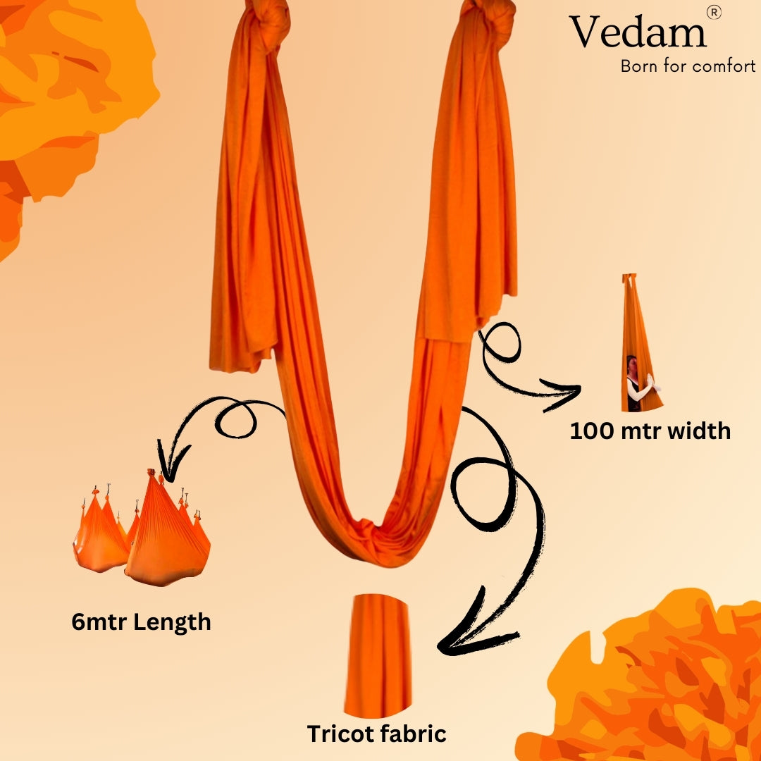 Premium Aerial Yoga hammock – Orange