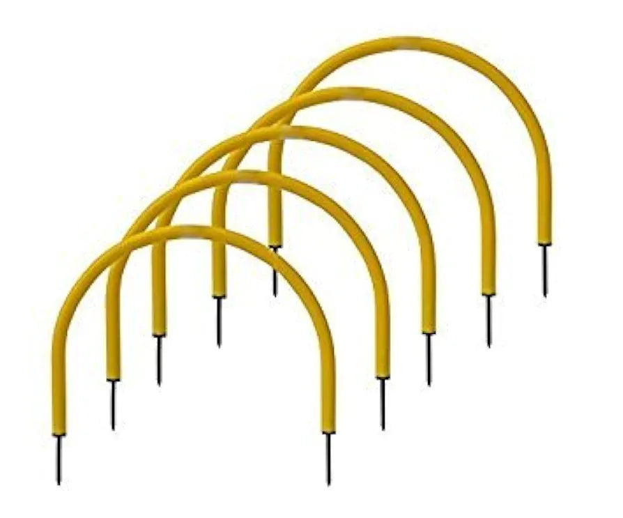 Cougar Football/Soccer Agility Training C-Shape Passing Arcs for Improve Passing Game Made of Heavy Duty Plastic Spikes -Set of 6