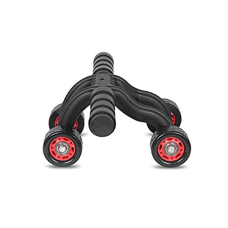 Vector X 4 Wheel Ab Roller with Knee Mat Home Gym Boxing Exercise Workout Equipment