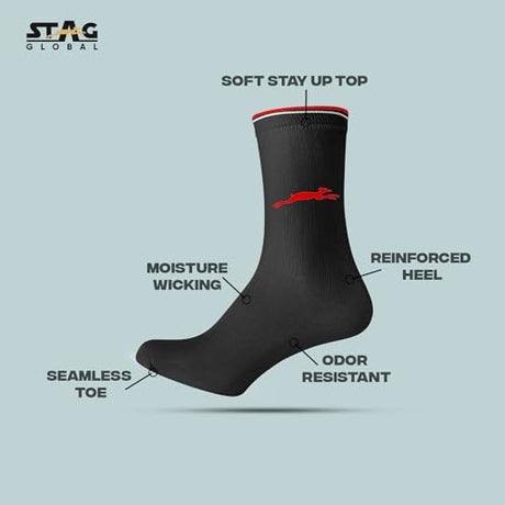 STAG GLOBAL Premium Ankle Socks for Men's and Woman | Official Socks for Summer | Ultra Soft | Pack of 3