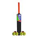 Rmax Black Hybrid Plastic Bat Combo with 6 Pace Heavy Tennis ball 3 Red & 3 Green | Kibi Sports