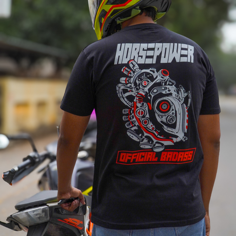 Offical Bad Ass - Round Neck T-Shirt - Black | 100kmph