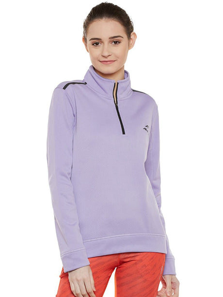 Alcis Women Purple Solid Sweatshirt 339WSS317 | Alcis