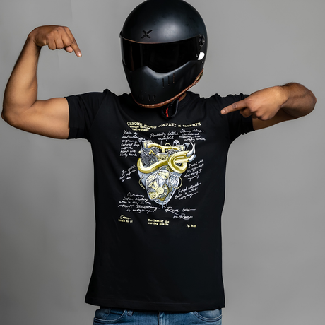 Metal Hearted - T-Shirt - Black | 100kmph
