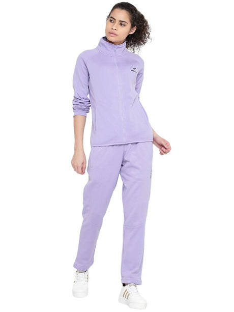 Alcis Women Lavender Knitted Tracksuit 355WTS349