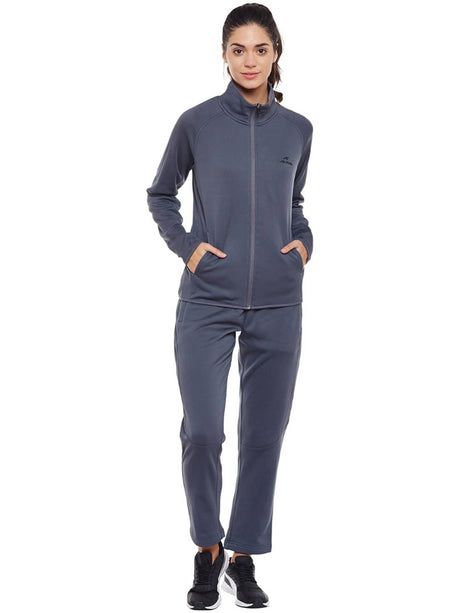 Alcis Women Grey Knitted Tracksuit 355WTS350 | Alcis