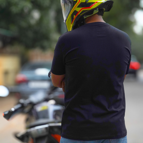 Hanya Mask  - Round Neck T-Shirt - Black | 100kmph