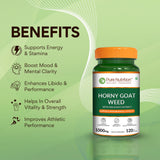 Horny Goat Weed with Maca Root  120 Veg Tablets | Vitality & Stamina