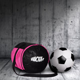 Kick Soccer Pink Black Football Equipment Bags|Basketball Volleyball Bags |Adjustable Strap Backpack |Easy Access Pocket Mesh Bottle Holders | Ball Bag |Kitbag |Bag
