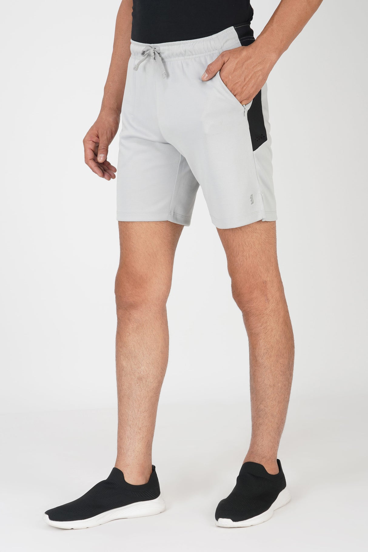 Men Rapid Dry Running Grey Shorts
