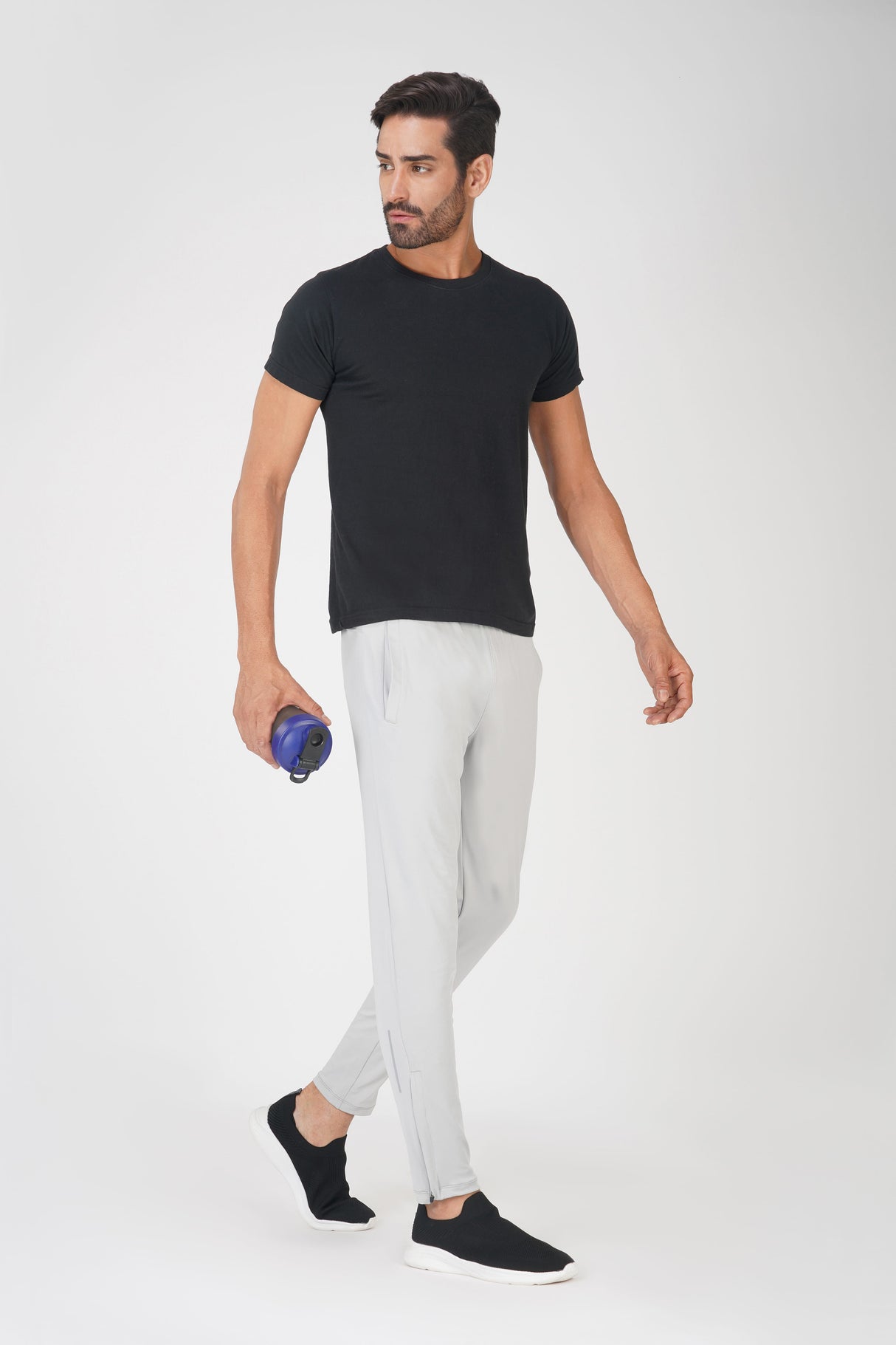 Grey Dry Fit Sports Trackpant