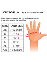 Vector X VX 450 Unisex Workout Fingerless Weight Lifting Gloves for Men and Women Excellent Grip for Weightlifting, Cycling, Exercise, Training, Pull ups, Fitness, Climbing and Rowing