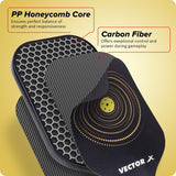 Vector X Graphite Pickle Bat 16 MM, Lightweight Carbon Fiber Material, Face Honeycomb Composite Core Paddle Low Edge Guard, Durable, Lightweight Pickleball Racket