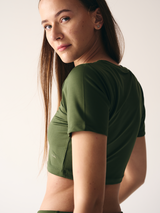 Active Crop Top (Olive green)
