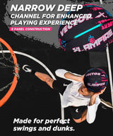 Vector X Slamfire 8 Panel Rubber Moulded Basketball|Size 7 Match Ball|Suitable for Practice Games & Training|Indoor Outdoor|Ideal for Kids, Youth & Adults|Suitable for All Surfaces (Black)
