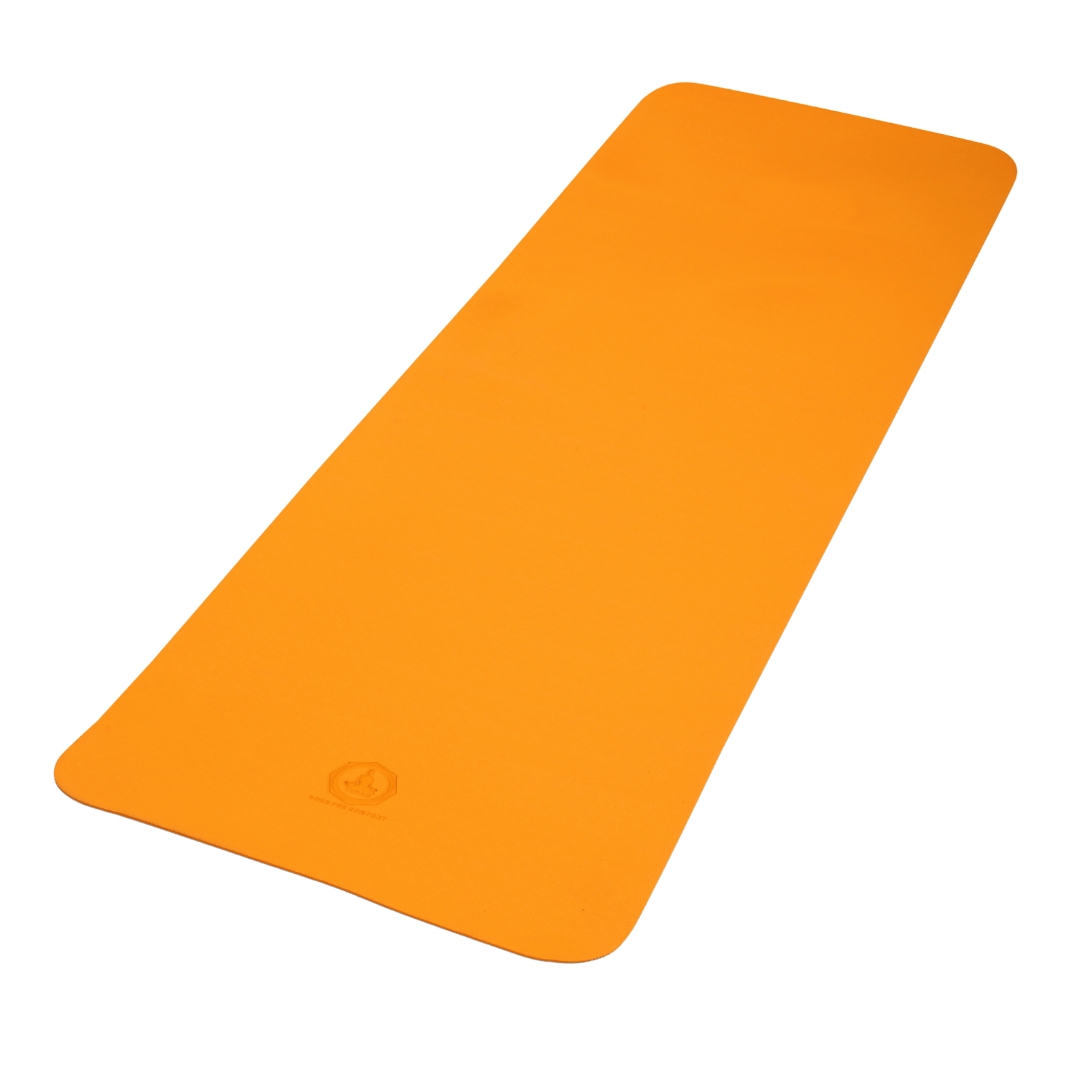 Yoga Mat 6mm TPE – Vedam Exercise Mat (Orange/Aqua)
