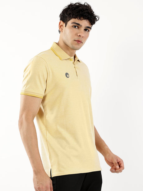 Flex Polo T-shirts Mustard Yellow | Omtex