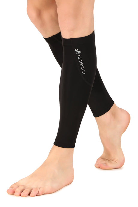 Nylon Compression Calf Sleeves (Black)