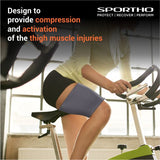 NIVIA Super Soft Thigh Support - Slip in , Thigh or Calf Compression, For Shock Absorption  Available in  S | M | L  | XL & GreyColor , Used for All kind of impact Sports