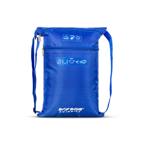 Viva AQUA PRO Drawstring Backpack+ Wet and Dry Pocket for Gym, Beach, Travel, Hiking, Camping Workout Gear Quick Dry Ventilator Mesh Swimming Equipment Small Kit Bag Men Adults Unisex, Kids (Black)