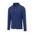 Greg Norman Men's Classic Pique Shark Long Sleeve Golf Polo  - Concord Blue