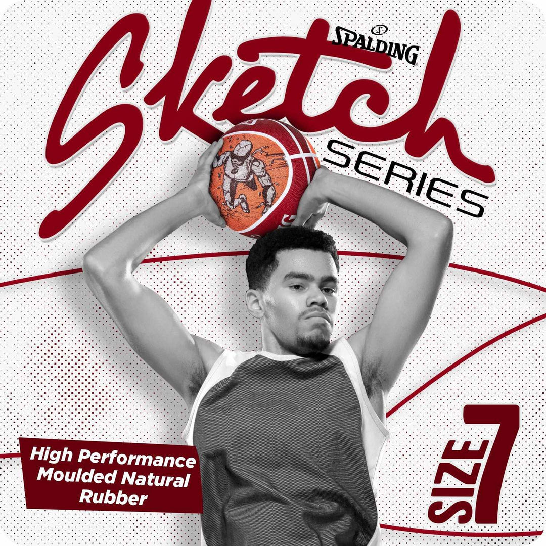 Spalding Sketch Crack Ball 84380Z, Unisex, Basketball, Blue, 7, blue